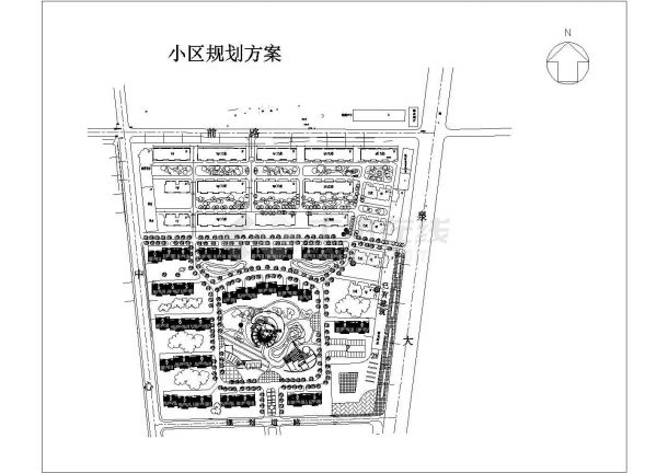 某居民生活小区景观规划设计方案图-图一