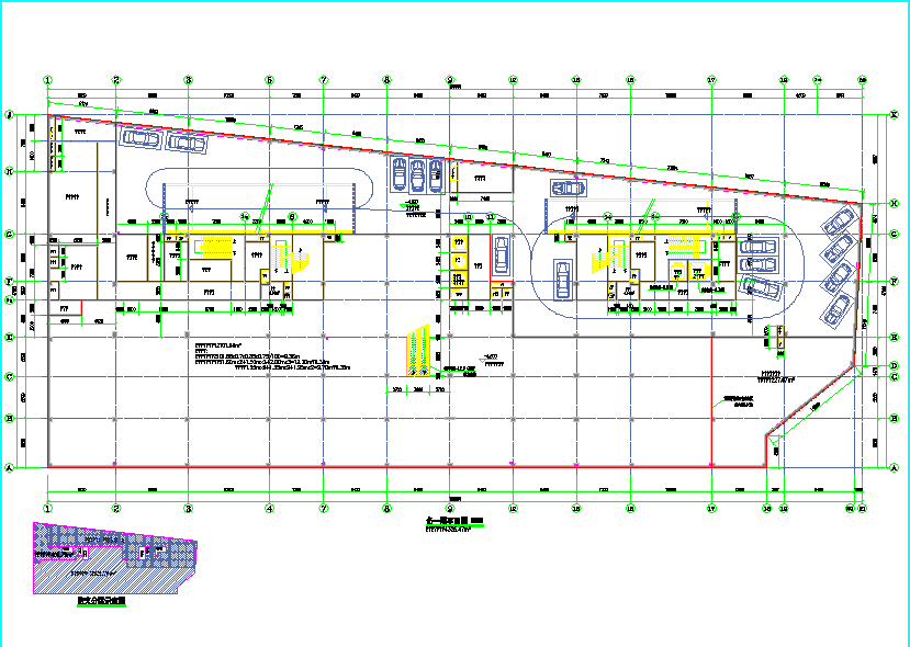 某小型商业综合楼平面设计CAD详图