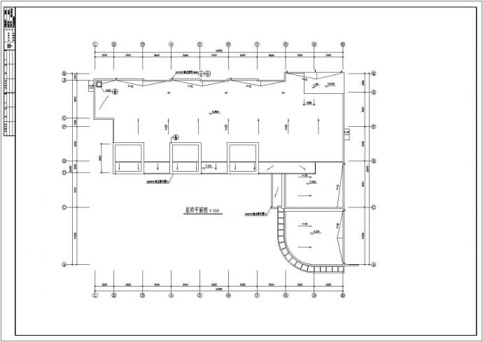 某2241平方米三层框架结构幼儿园建筑施工图（高12.1米）_图1