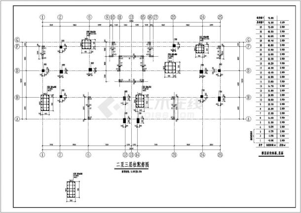 某地33层框剪结构住宅楼结构施工图纸-图一