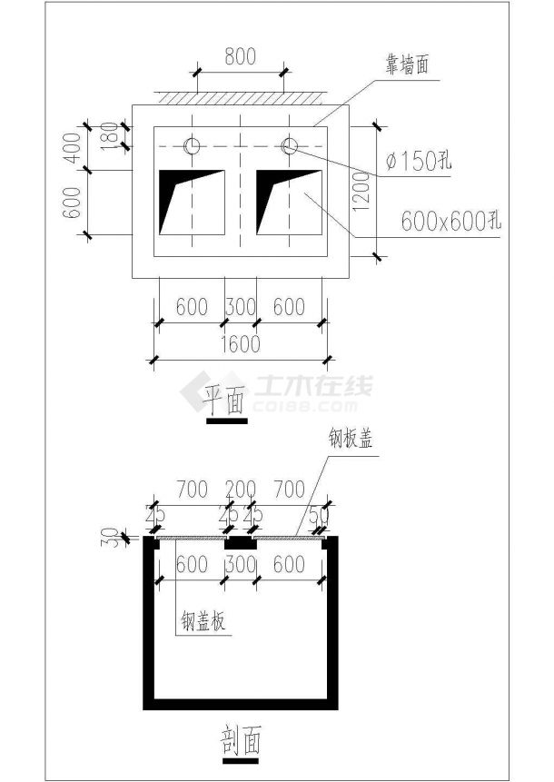 [上海]38364.5㎡高层建筑综合体给排水消防施工图（太阳能热水系统雨水回用）-图二