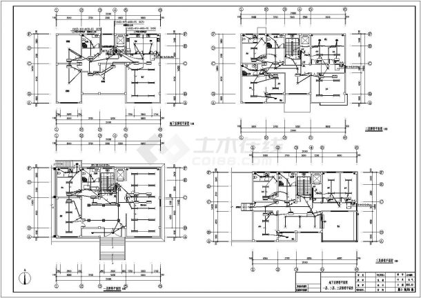 某1071.60㎡三层综合楼全套电气施工图纸（二级负荷，三级防雷）-图二