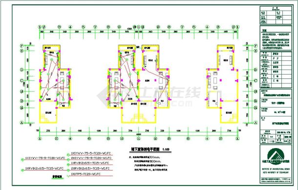 五层住宅楼家用弱电平面设计施工图-图一