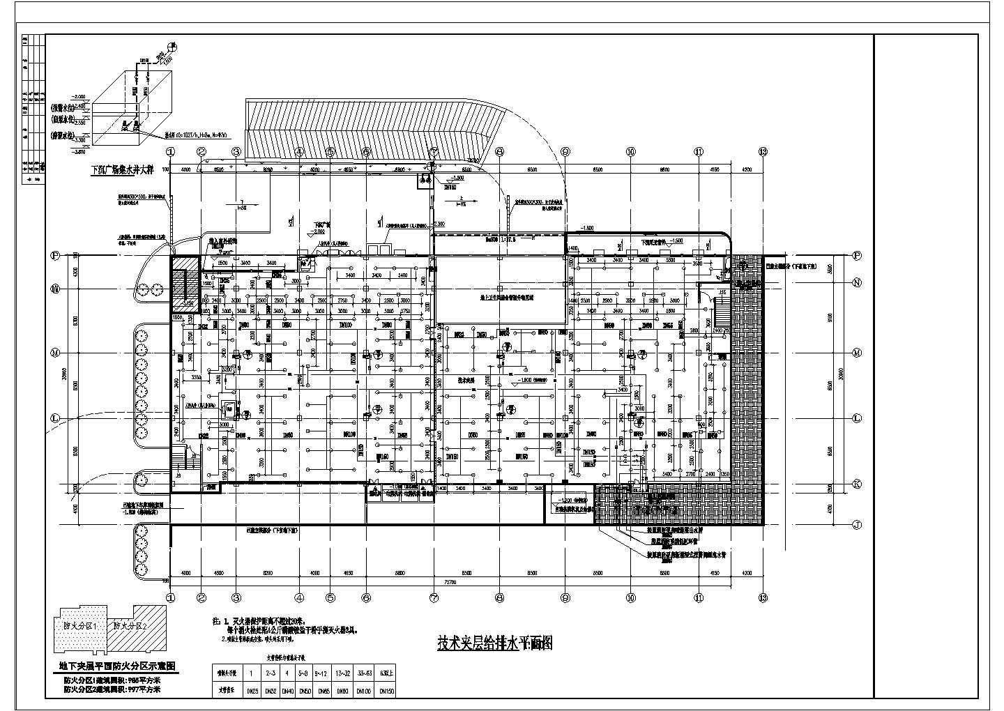 [江苏]7728.5㎡四层办公大楼扩建工程给排水消防施工图（甲级设计院15年最新设计）
