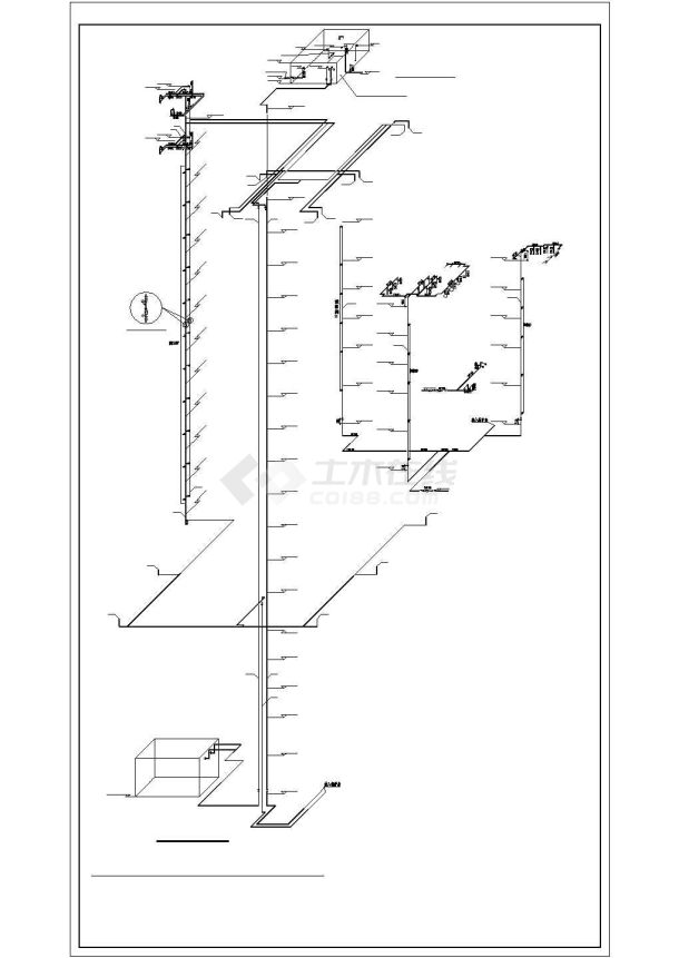 [贵州]一类高层商住楼给排水消防改造工程施工图（气体灭火）-图一