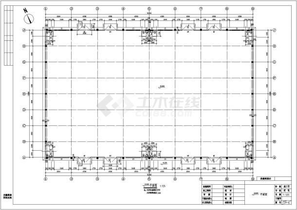 某1684平方米厂房建筑和结构施工图（6度抗震）-图一