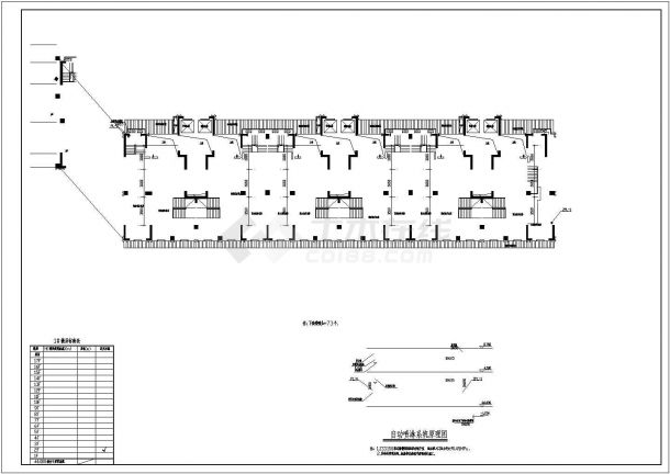 [福建]一类高层住宅楼给排水消防施工图（冷凝水系统、28层）-图一