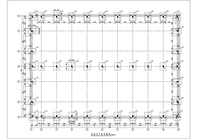 某跨度8m带吊车单层钢混排架厂房结构设计图（独立基础）_图1