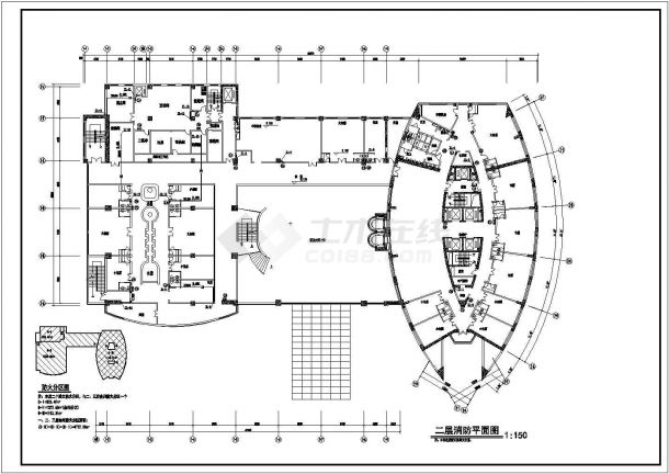 [新疆]31850.21㎡二十二层五星级酒店给排水消防施工图纸-图一