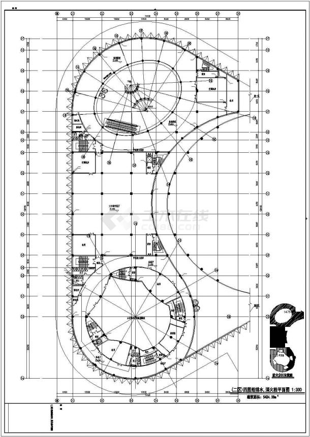 [江苏]69734㎡五层市文化艺术中心会展中心给排水消防施工图-图一