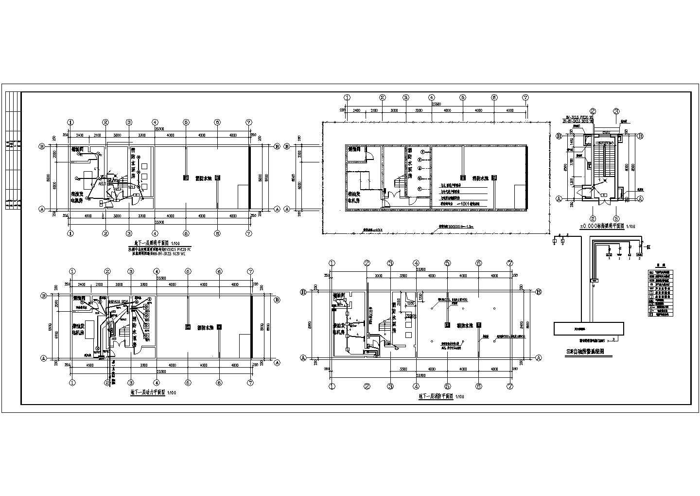 某工程泵房柴油发电机房电气设计图