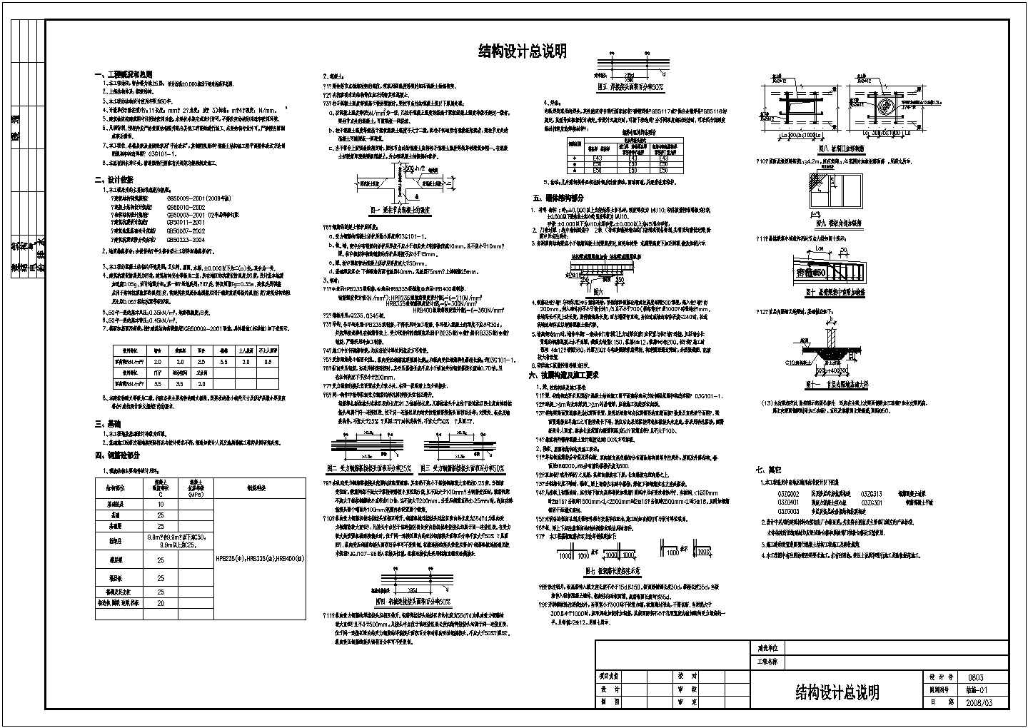 【长沙】某独立基础六层框架结构学生宿舍楼结构设计施工图