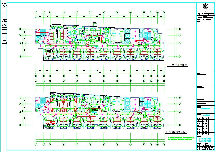 全套12层民用医院电气施工设计图纸（带地下室）