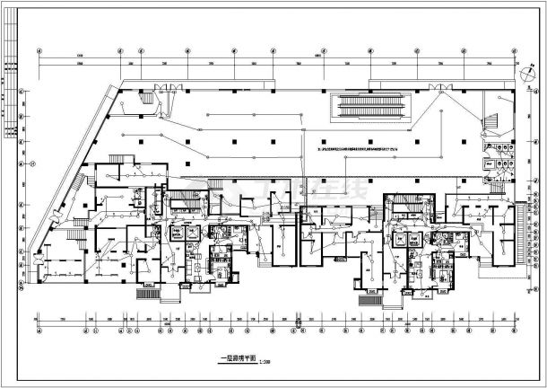 高层住宅楼剪力墙建筑电气系统设计施工图-图一