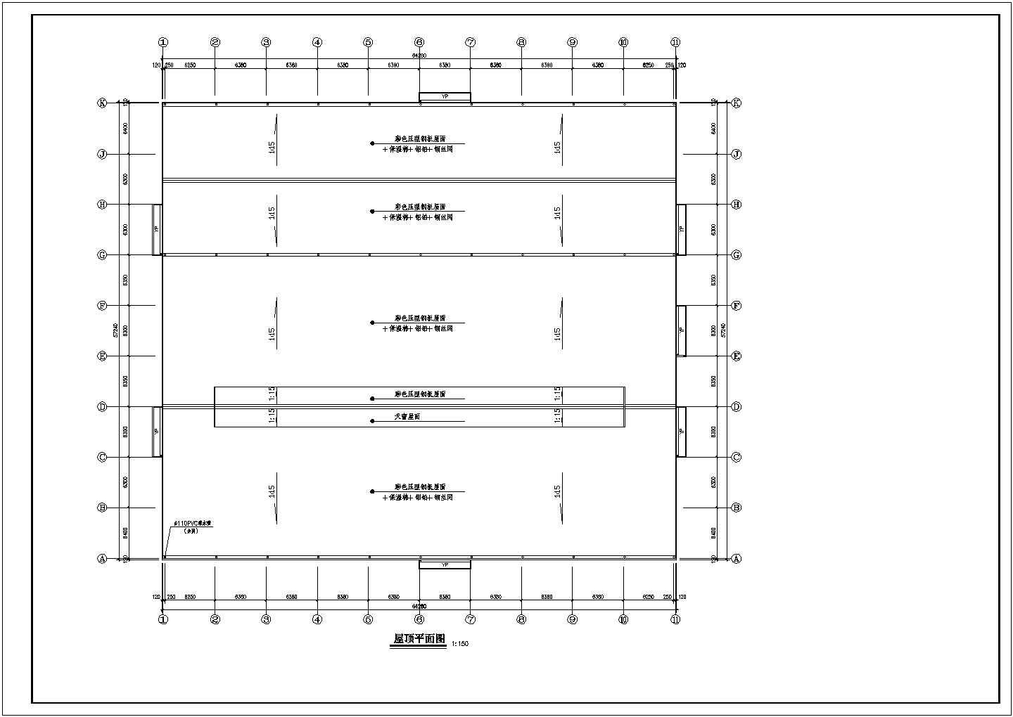 某跨度19米单层门式刚架厂房部分建筑结构设计图