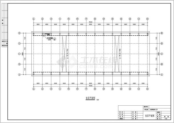 某跨度28.5m单层门式刚架冶炼钢厂房结构设计图（桩基础）-图二