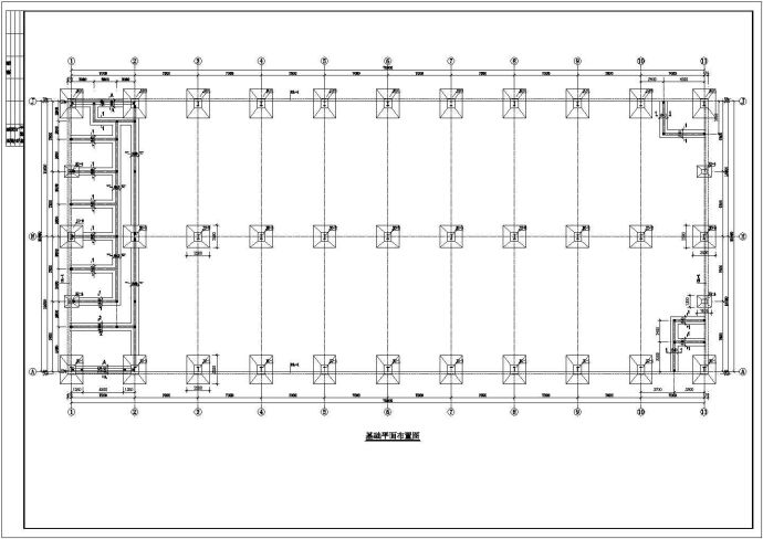 某带吊车跨度15米两层门式刚架厂房结构施工图_图1