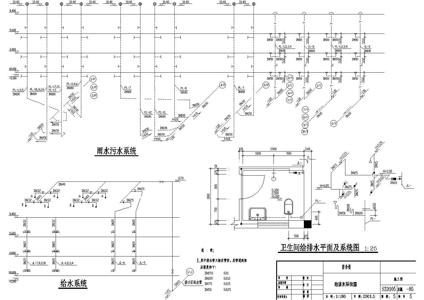 【清江】某三层独立基础公司宿舍楼全套结构设计施工图纸