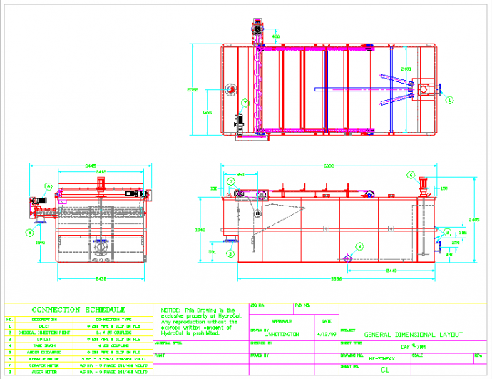 某地区工业厂房涡凹气浮设计施工图纸_图1