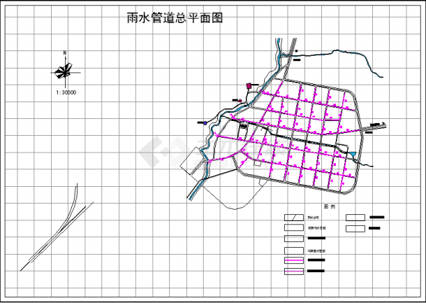 某城市小区雨水管道规划设计施工图纸-图一