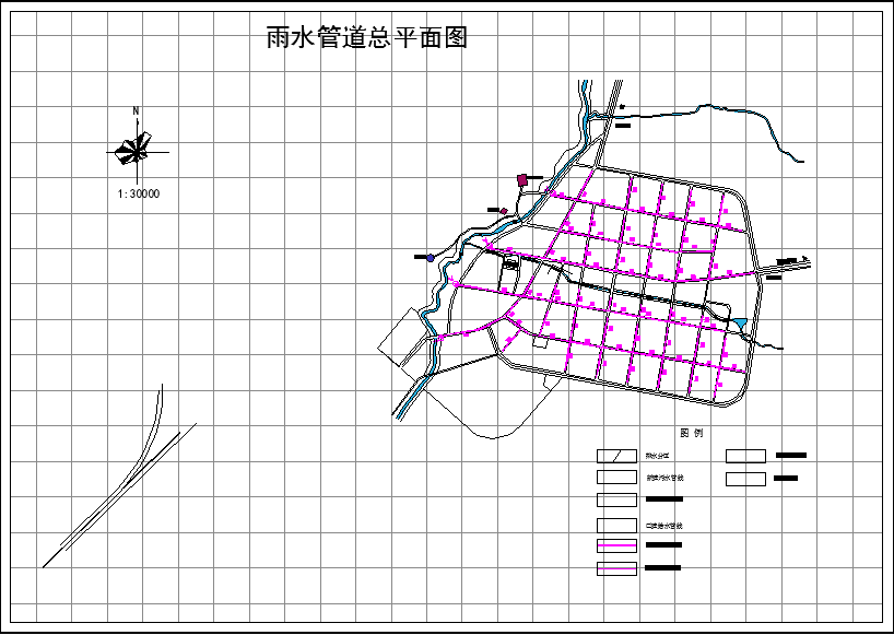 某城市小区雨水管道规划设计施工图纸