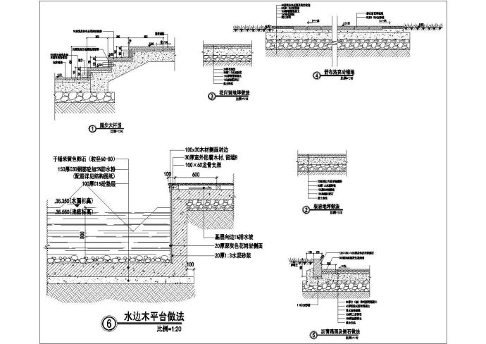 某地区各种材质地坪台阶建筑节点详图_图1