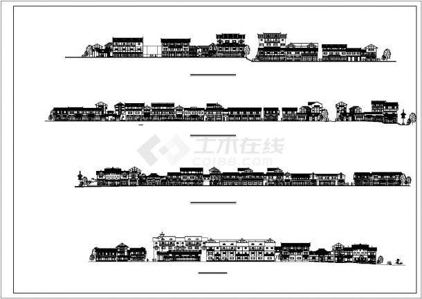 某地小型街景园林景观设计规划方案图-图一