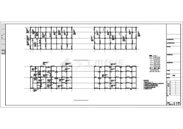 某三层框架结构冷库结构设计施工图-图二