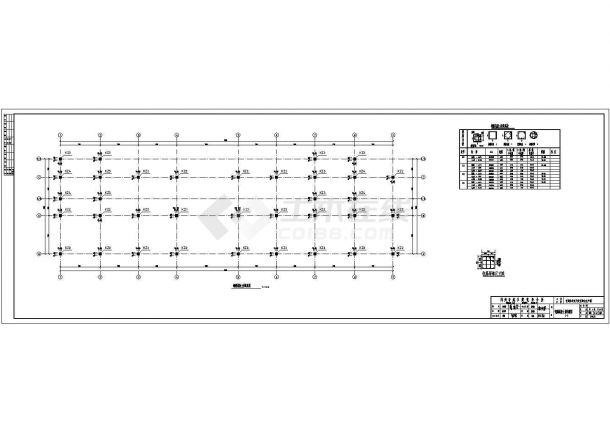 郑州某四层混凝土框架结构厂房施工图（灰土基础,条形基础）-图一