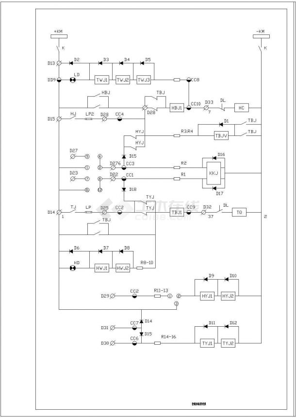 某地高压继电器保护系统设计图纸（共6张）-图二