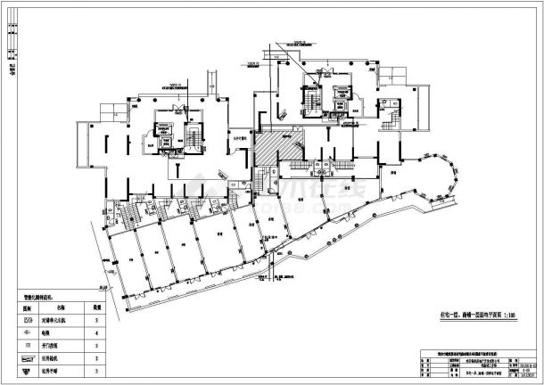 带地下室弱电高层电气平面设计施工图-图一