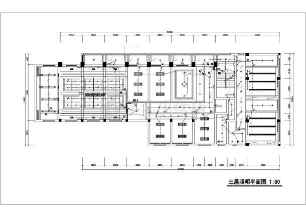 杭州某四层公安局办公楼装修电气图纸-图一