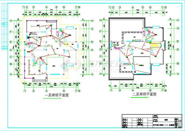全套三层别墅电气系统施工图（含设计说明）-图一