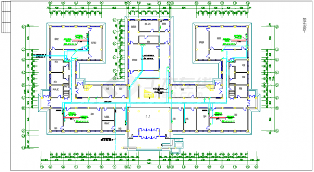 某地区全套五层中学教学楼电气系统设计图-图二