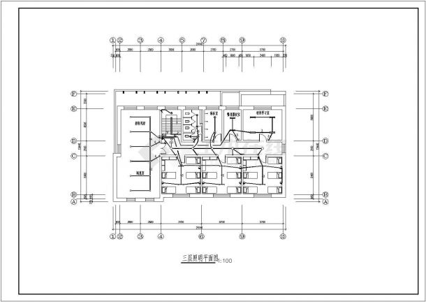 三层办公楼砖混结构电气施工图（全套）-图二