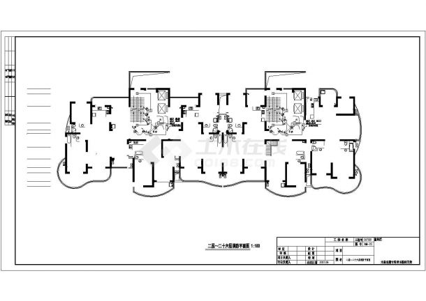 苏州某二十六层钢筋混凝土结构住宅楼电气图（一类高层建筑）-图一