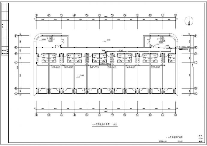 某地五层工业服装车间电气施工设计图_图1