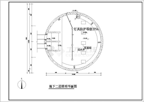 某417㎡水泵房电气施工图（地上高5米，地下10.45米）-图一