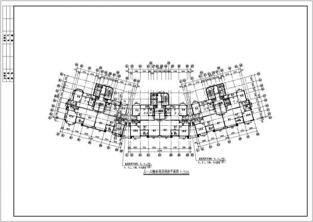 小户型住宅楼建筑CAD示意图-图二