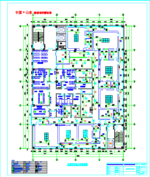 某市区医院手术室空调平面设计CAD竣工图-图一