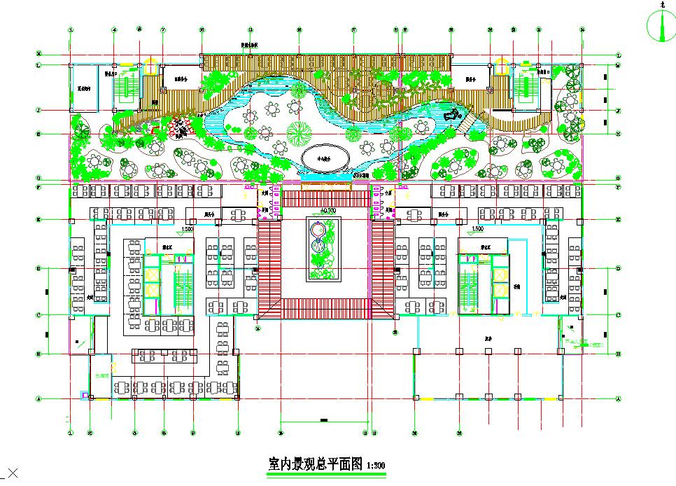 某地小型商务会所室内景观设计方案图