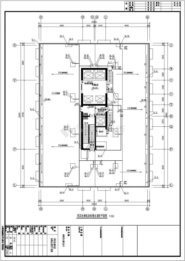 上海某24层商务大厦给排水图纸-图二