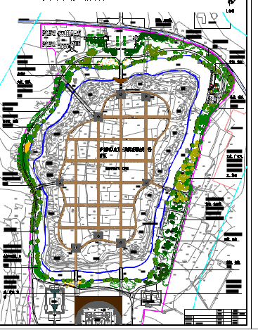 某地小型公园景观绿化规划方案图纸_图1