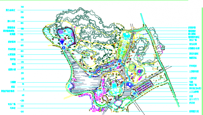 某地小型欢乐四季公园规划设计总平面图_图1