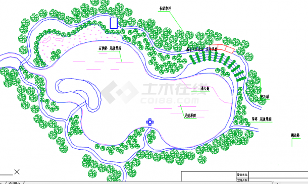 某地小型公园景观平面设计规划详图-图一