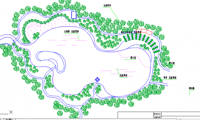 某地小型公园景观平面设计规划详图_图1