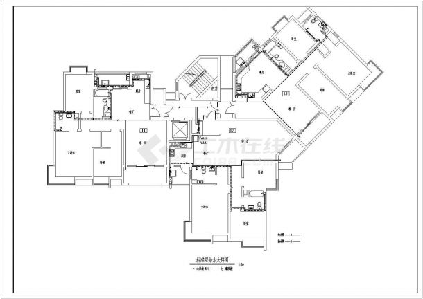 某十一层住宅楼给排水消防设计图（二类建筑）-图一