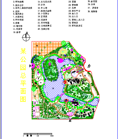 某地小型公园景观设计方案规划详图-图一