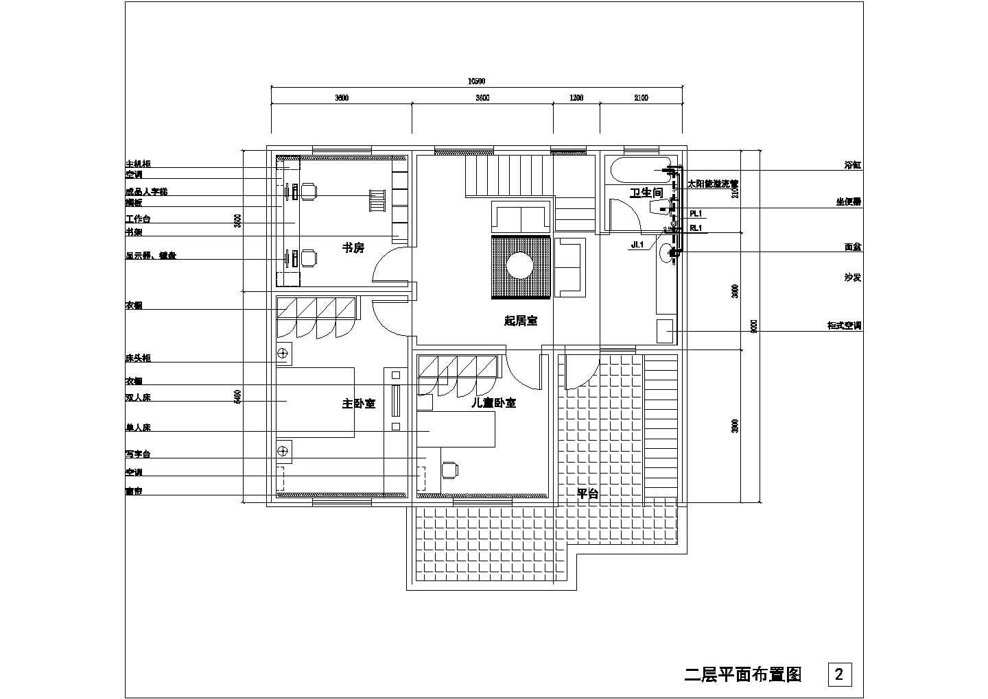 【山西】某二层住宅给排水设计图（市政供水）