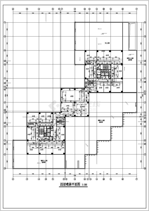 济南市某38959.05㎡十七层调度中心办公楼给排水及消防施工图-图一